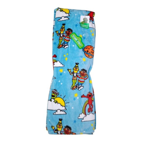 Sesame Street Decorative Throw Blanket 60" X 70" Polyester Plush Bert Ernie - Picture 7 of 9